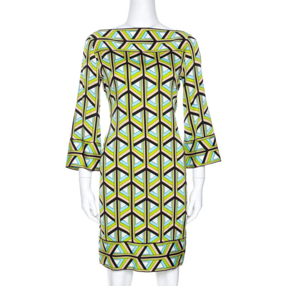 NEW DVF  Diane Von Furstenberg Silk Geometric Shift Dress